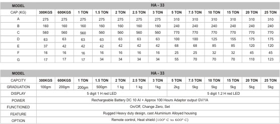 Model and Capacity Information